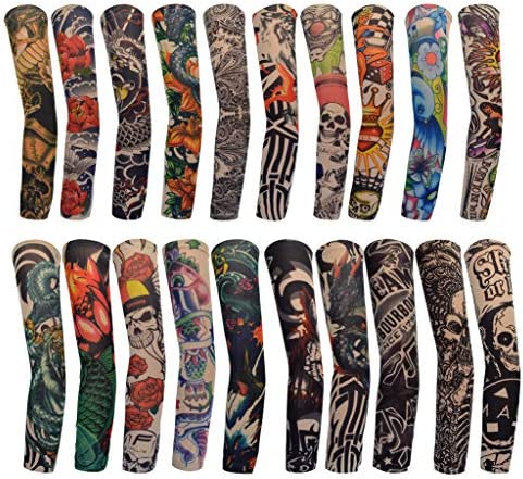20PCS Temporary Tattoo Arm Sleeves Arts Fake Temporary Tattoo Arm