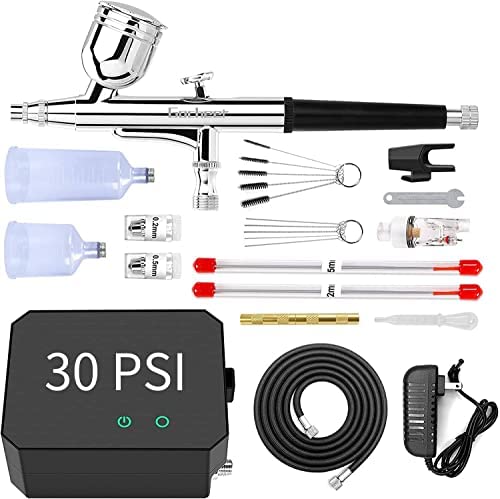 Gocheer Upgraded 30PSI Airbrush Kit Multi Function Dual Action Airbrush Set with