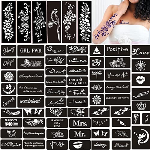 Henna Tattoo Stencils for Women Large Size Temporary Tattoo Templates