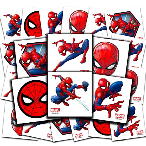 Marvel Spider Man Tattoos Party Favors Bundle 70 Pre Cut Individual