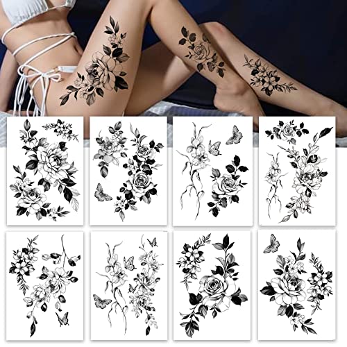 Temporary tattoos for women sexy thigh chest shoulder stomach Large
