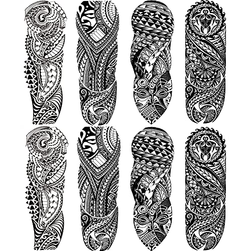 Tribal Totem Tattoos Sleeve 8 Sheet Large Full Arm Sleeve Tattoos