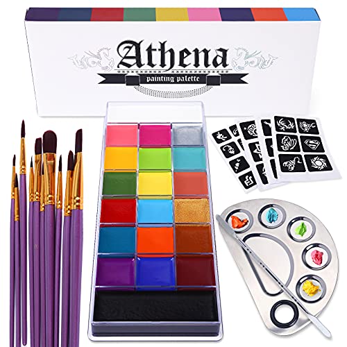 UCANBE Athena Face Body Paint Oil Makeup Set 20 Colors