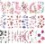 30 Sheets Watercolor Flowers Temporary Tattoos Stickers for Women Girls and Kids (A)