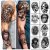 8 sheet extra Large Jesus Temporary Tattoos sleeve,Temporary tattoo of arm,fake tattoos for adult men women,Designed By Real Tattoo Artists| Roarhowl
