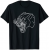 American Traditional Panther Head Outline Tattoo T-Shirt