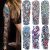 Kotbs 6 Sheets Large Full Arm Temporary Tattoo Sleeves for Men Women, Waterproof Full Sleeve Temporary Tattoos for Adults, Phoenix Dragon Fish Crane Bright Tattoo Stickers