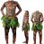 RUEWEY Halloween Baby Adult Men Cosplay Costume Moana Maui Tattoo T Shirt Pants Set witrh Leaves Skirt