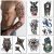 Temporary Tattoos For Men Guys Boys & Teens – Fake Half Arm Tattoos Sleeves For Arms Shoulders Chest Back Legs Cross Skull Owl Clock Scorpion Rose Realistic Waterproof Transfers 8 Sheets 8×6″