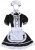 Wraith of East Adult Maid Costume Cute Girl Lolita Cosplay Outfit Halloween Costumes Women Fancy Dress Apron with Headwear